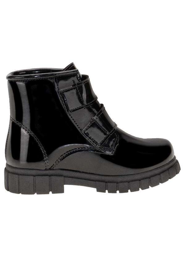 Fuffy - Bota Infantil Coturno Fuffy 13525 - Verniz/Preto 5