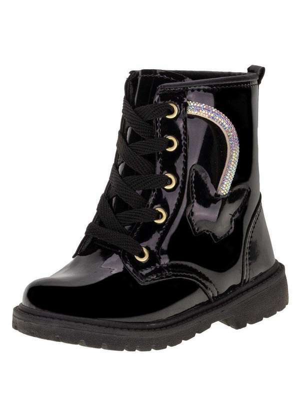 Gracinha - Bota Infantil Coturno Gracinha 0082 - Verniz/Preto