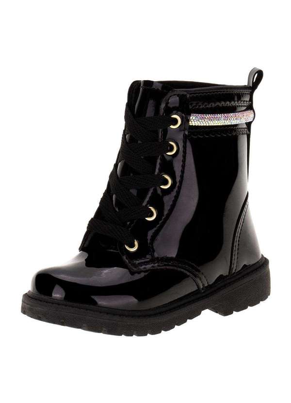 Gracinha - Bota Infantil Coturno Gracinha 0084 - Verniz/Preto