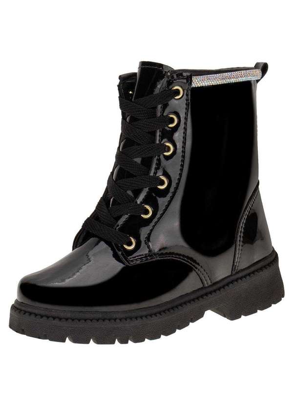 Gracinha - Bota Infantil Coturno Gracinha 0087 - Verniz/Preto