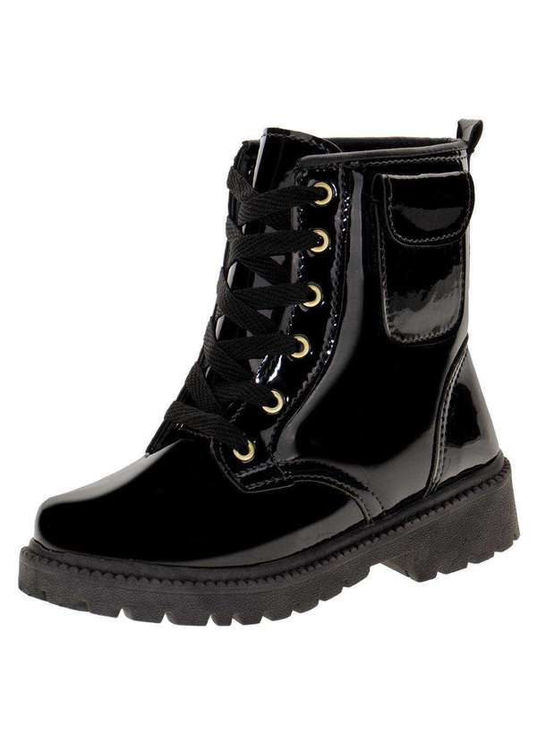 Gracinha - Bota Infantil Coturno Gracinha 88 - Verniz/Preto