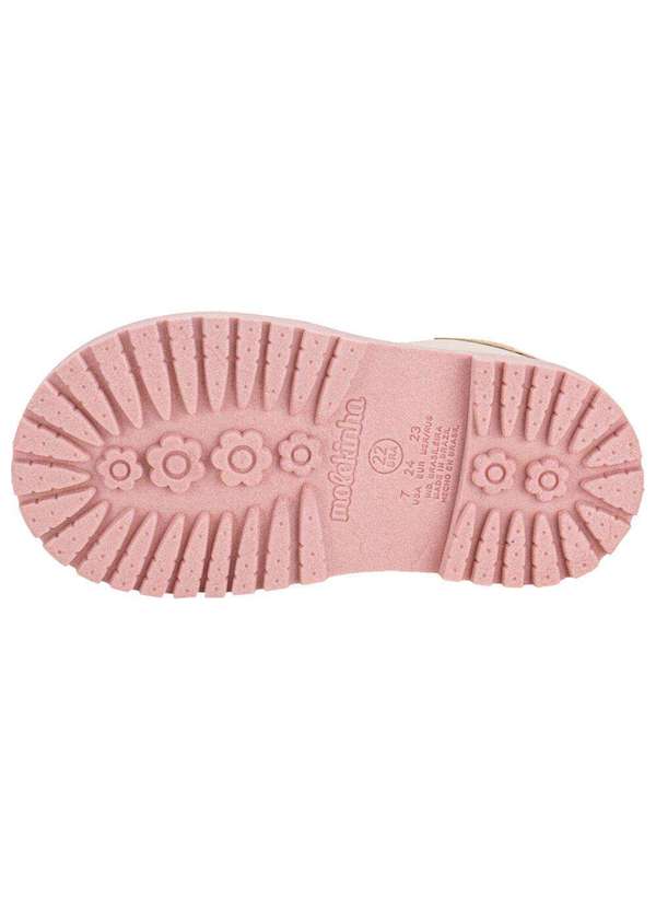 Molekinha - Bota Infantil Coturno Molekinha 2126525 - Bege/Rosa 4