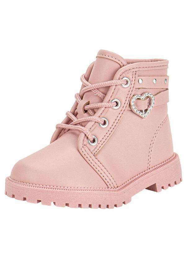 Molekinha - Bota Infantil Coturno Molekinha 2126526 - Rosa