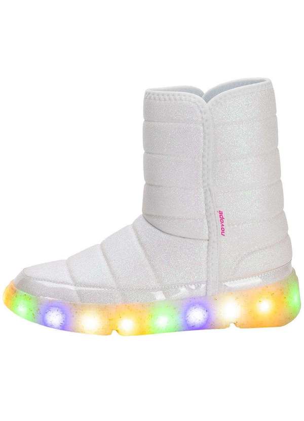 Novopé - Bota Infantil Feminina Led Novopé - 50001385 - Branco 2