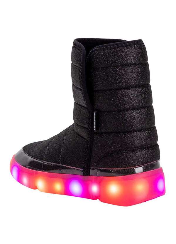 Novopé - Bota Infantil Feminina Led Novopé - 50001385 - Preto/Rosa 3