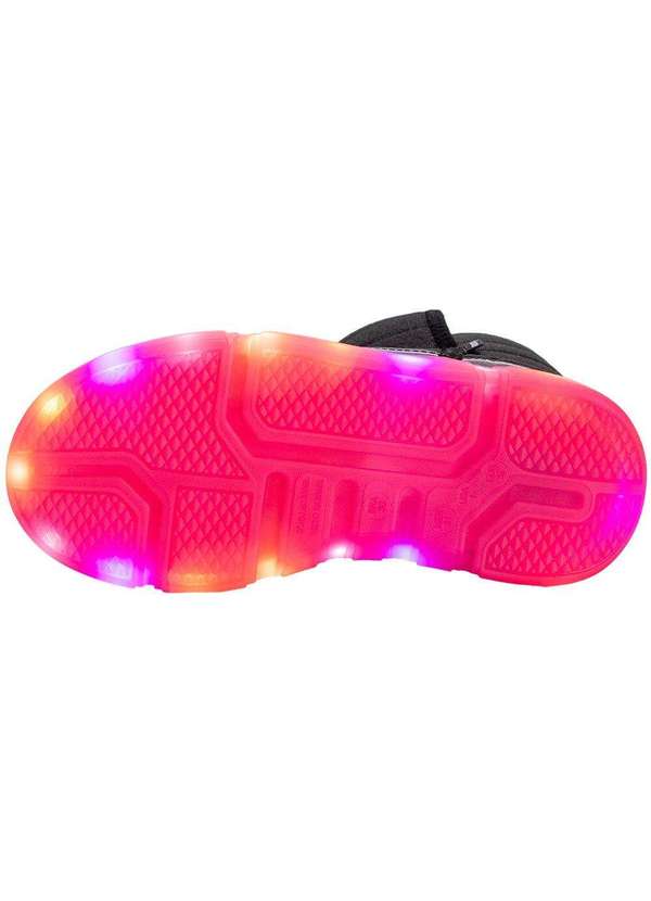 Novopé - Bota Infantil Feminina Led Novopé - 50001385 - Preto/Rosa 4