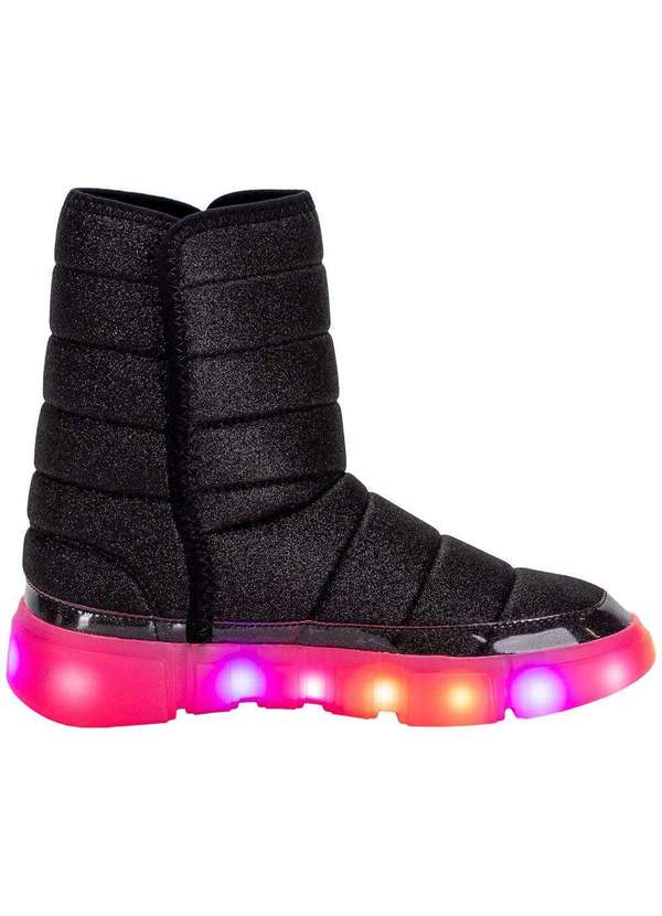 Novopé - Bota Infantil Feminina Led Novopé - 50001385 - Preto/Rosa 5