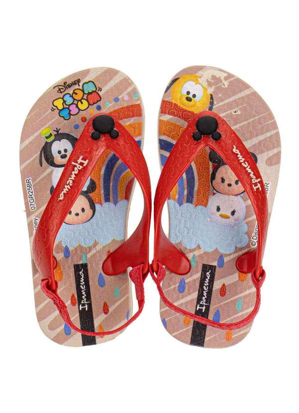 Ipanema - Chinelo Infantil Baby Disney Joy Ipanema 27323 Bege/Vermelho 1