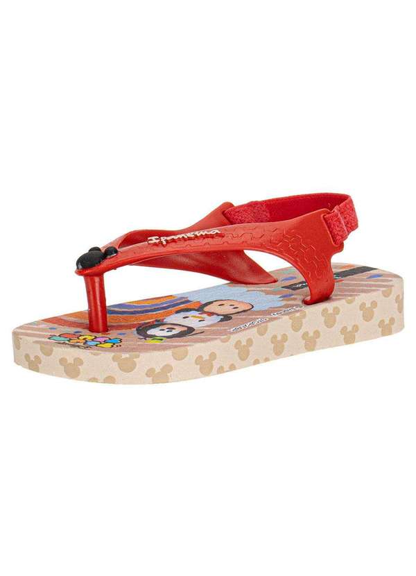 Ipanema - Chinelo Infantil Baby Disney Joy Ipanema 27323 Bege/Vermelho 2