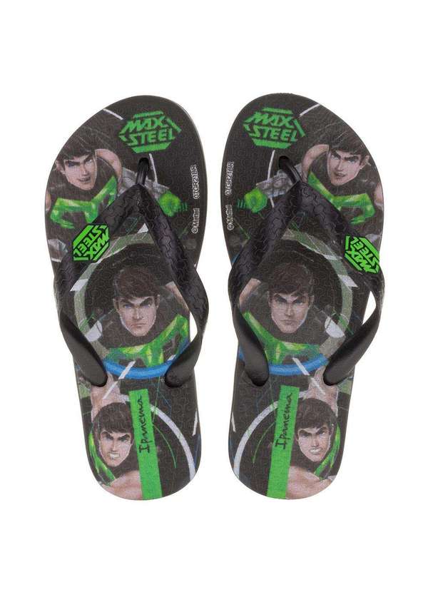 Ipanema - Chinelo Infantil  Polly e Max Steel Ipanema - 26181 - Preto
