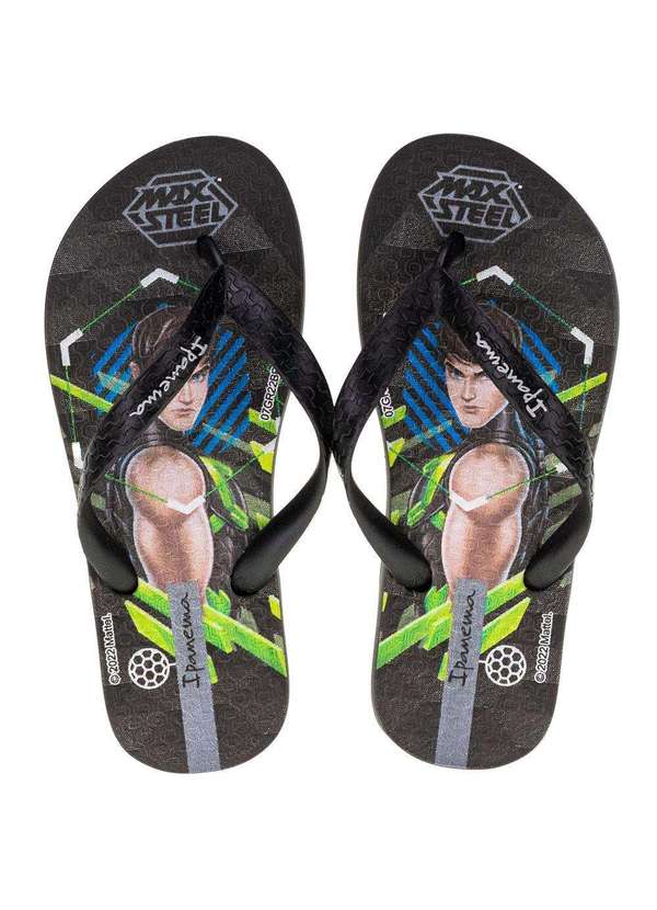 Ipanema - Chinelo Infantil Polly e Max Steel Ipanema - 26181 - Verde/Preto