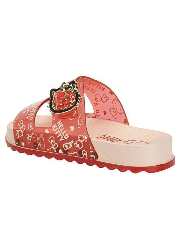 Grendene Kids - Chinelo Infantil Slide Hello Kitty Summer Grendene Kids 23280 - Bege/Vermelho 4