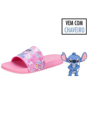 Grendene Kids - Kit Chinelo Infantil Slide Disney e Chaveiro Stitch Grendene - GRENDENE KIDS