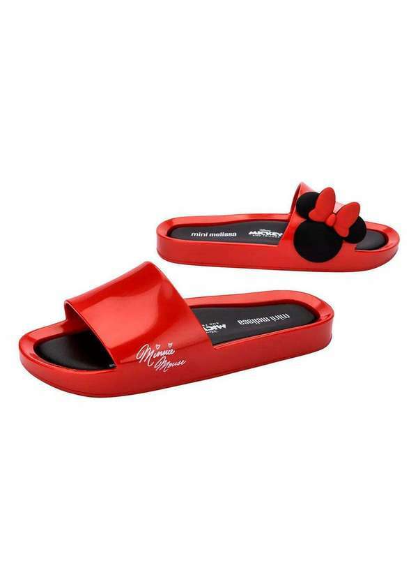 Melissa - Mini Melissa Beach Slide Mickey And Friends Iv Infantil 33760 - Vermelho/Preto 3