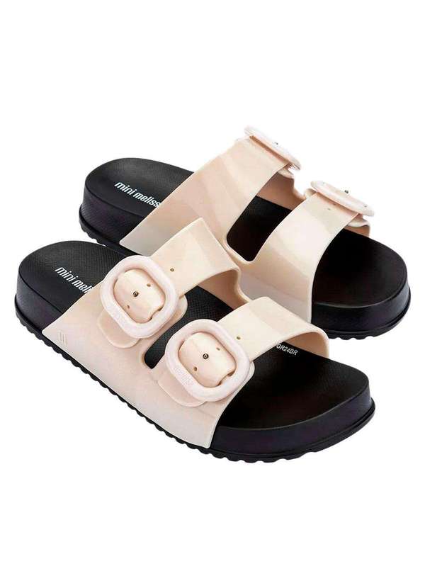 Melissa - Mini Melissa Cozy Slide Infantil 35685 - Bege/Preto