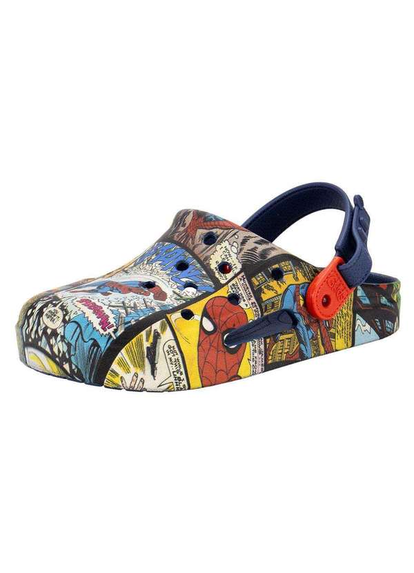 Grendene Kids - Clog Infantil Marvel Print Grendene Kids 23146 - Azul/Amarelo