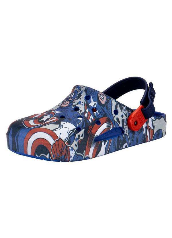 Grendene Kids - Clog Infantil Marvel Print Grendene Kids 23146 - Azul/Vermelho