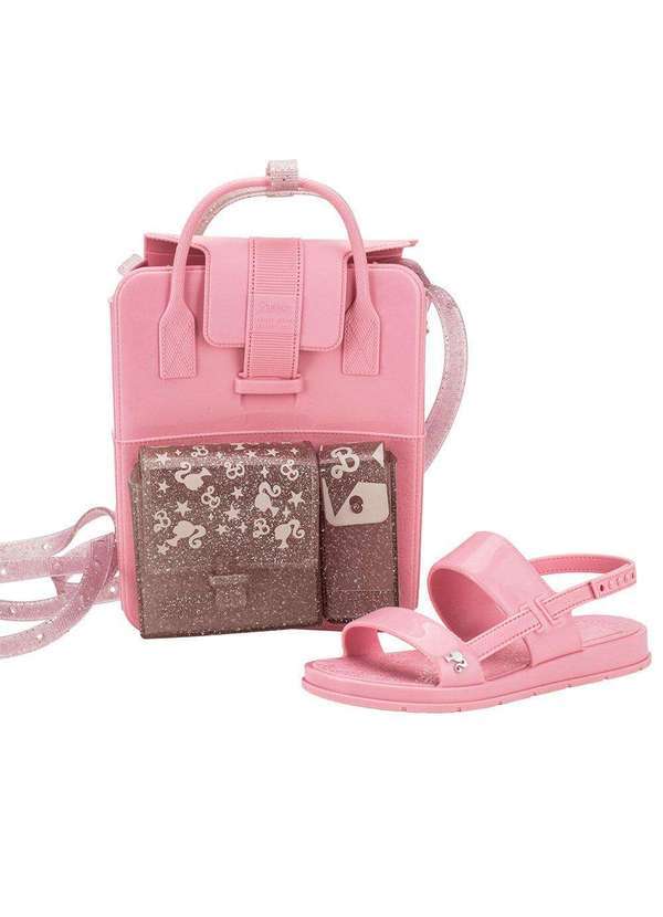 Grendene Kids - Kit Sandália Barbie Mochila Color Grendene Kids 23067 - Rosa