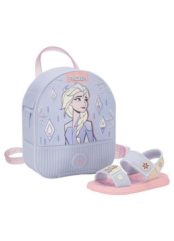 Grendene Kids - Kit Sandália Infantil Baby Mochila Disney Grendene Kids 23078 - Rosa/Azul
