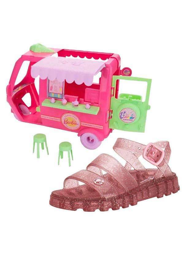 Grendene Kids - Kit Sandália Infantil Barbie e Sorveteria Grendene Kids 23221 Rosa 01