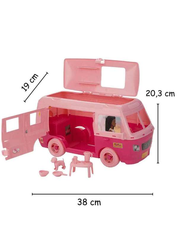 Grendene Kids - Kit Sandália Infantil Barbie Road Trip e Motorhome Grendene Pink 5