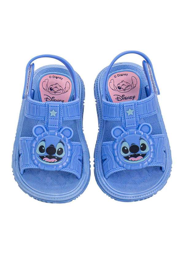 Grendene Kids - Kit Sandália Infantil Stitch e Mochila Disney Puff Grendene - Azul 5