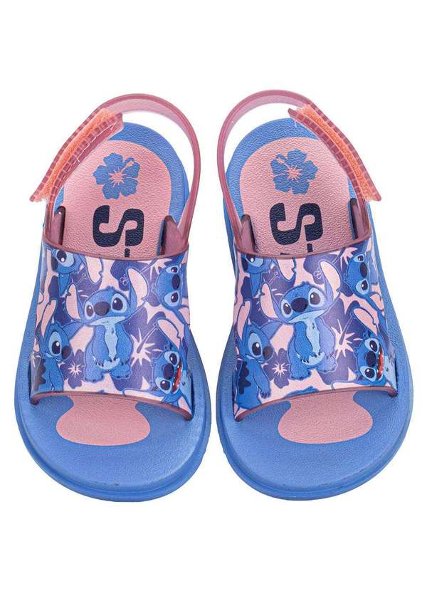 Grendene Kids - Kit Sandália Infantil Stitch  Maleta Disney Grendene Kids Azul/Rosa 4