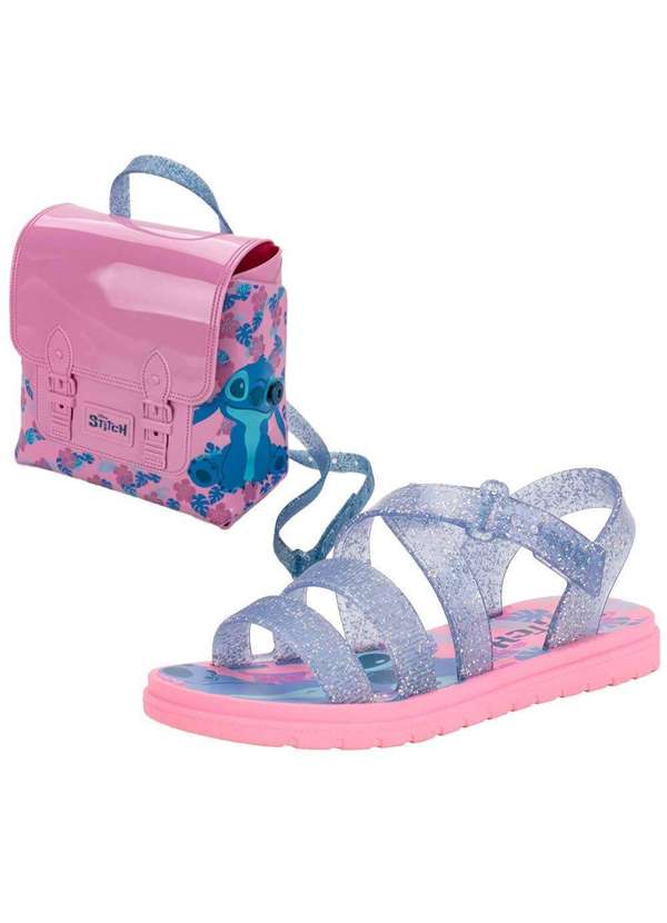 Grendene Kids - Kit Sandália Infantil Sweet Bag Disney Grendene Kids 23247 - Azul/Rosa 1