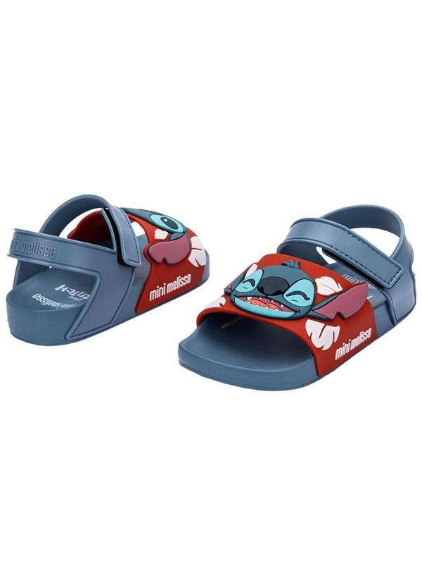 Melissa - Melissa Flowing Sandal Stitch Baby 36142 Azul/Vermelho 3
