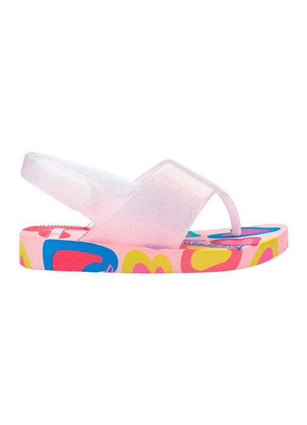 Melissa - Mini Melissa Flip Flop Shiny Baby 36014 - Cinza/Rosa