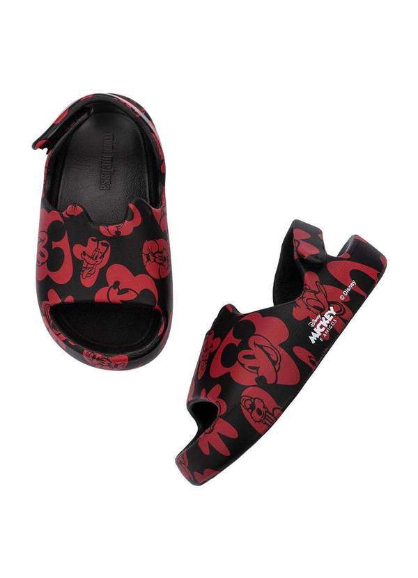 Melissa - Mini Melissa Free Cute Mickey And Friends Baby 35924 - Preto/Vermelho