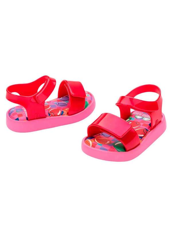 Melissa - Mini Melissa Jump Print Baby 33663 - Vermelho/Rosa 4