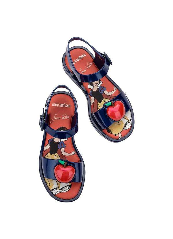 Melissa - Mini Melissa Mar Sandal  Disney Princess Infantil 35700 - Azul/Vermelho 3