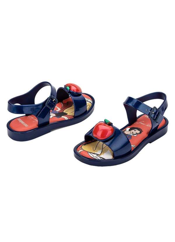 Melissa - Mini Melissa Mar Sandal  Disney Princess Infantil 35700 - Azul/Vermelho 4