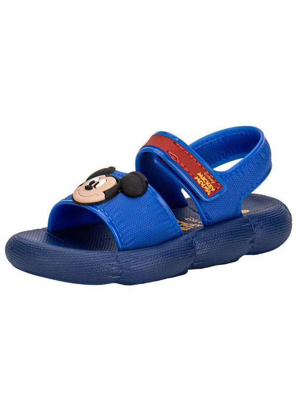 Grendene Kids - Sandália Infantil Baby Disney Pump Puff Grendene Kids 23377 Azul/Vermelho 1