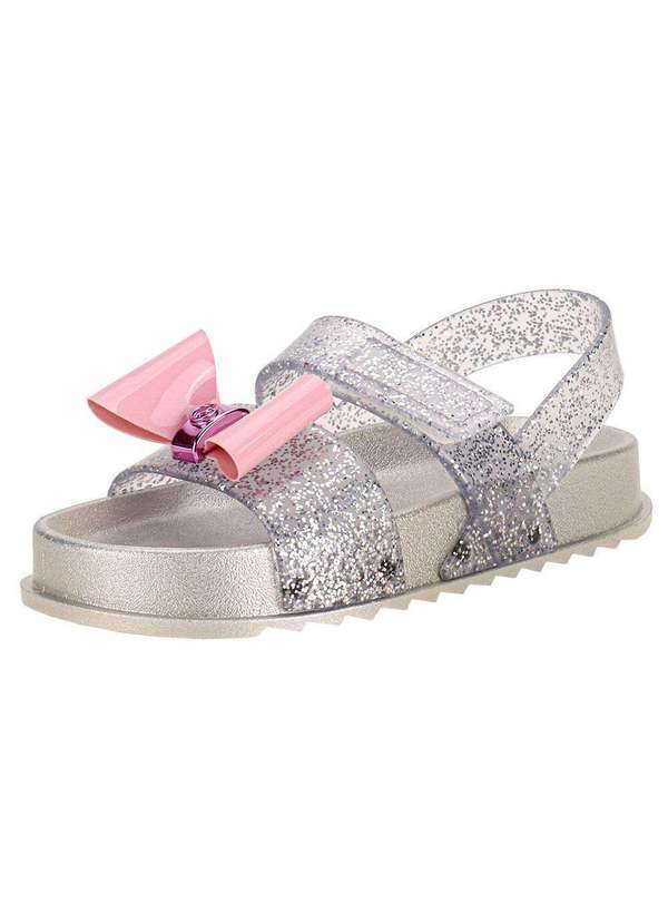 Grendene Kids - Sandália Infantil Barbie Charm Grendene Kids 23202 - Cinza/Rosa