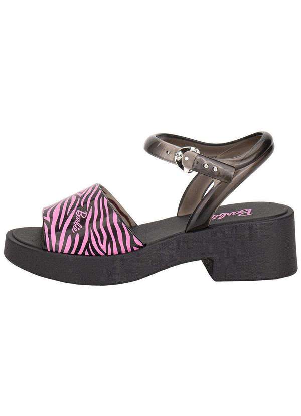 Grendene Kids - Sandália Infantil Barbie High Grendene Kids 23376 Preto/Rosa 2
