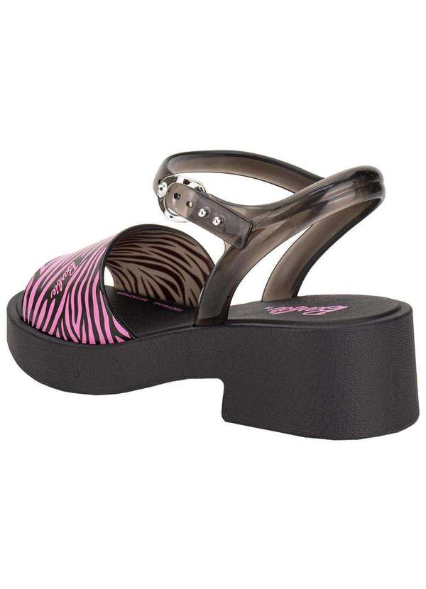 Grendene Kids - Sandália Infantil Barbie High Grendene Kids 23376 Preto/Rosa 3