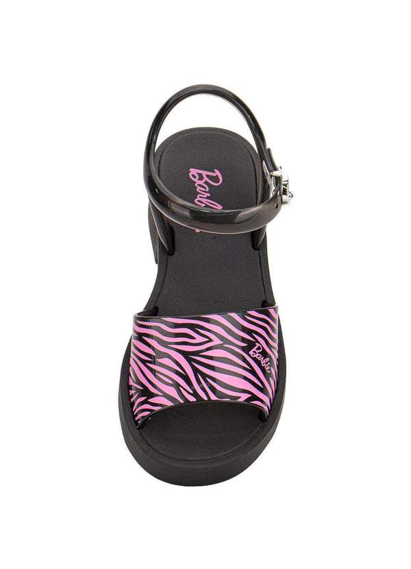 Grendene Kids - Sandália Infantil Barbie High Grendene Kids 23376 Preto/Rosa 5