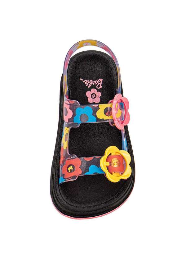 Grendene Kids - Sandália Infantil Barbie New Style Ii Flat Grendene Kids 23375 Preto/Rosa 5