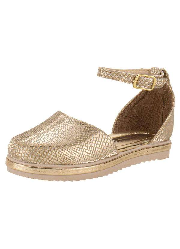 Bella Ninna - Sandália Infantil Espadrille Bella Ninna 12081 - Ouro