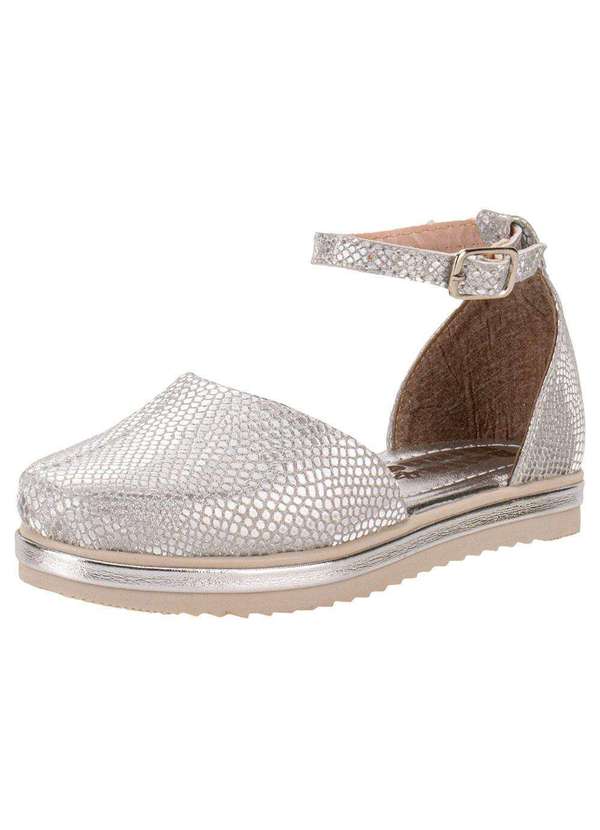 Bella Ninna - Sandália Infantil Espadrille Bella Ninna 12081 - Prata