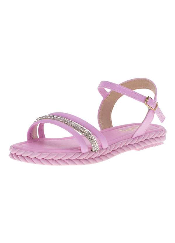 Nilqi - Sandália Infantil Feminina Strass Nilqi - 35081 - Rosa