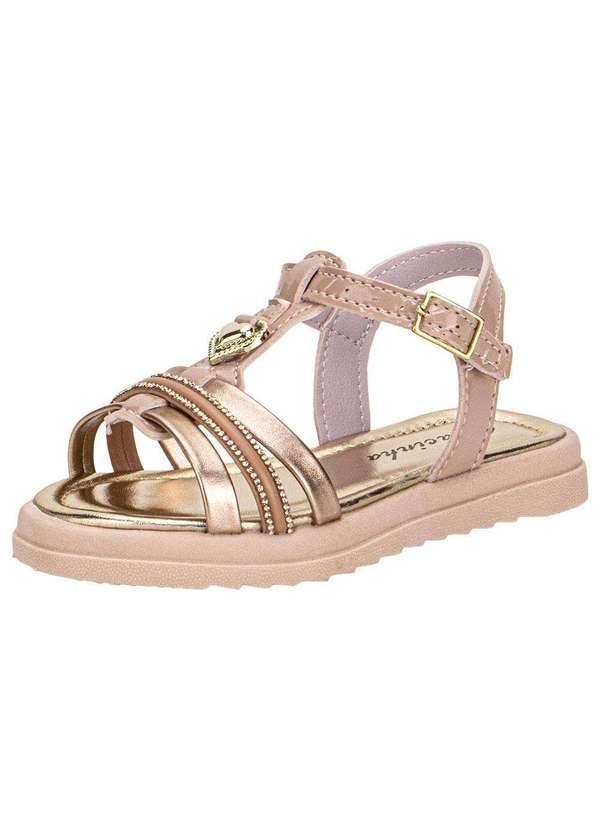 Gracinha - Sandália Infantil Gracinha 704 - Ouro/Rosado