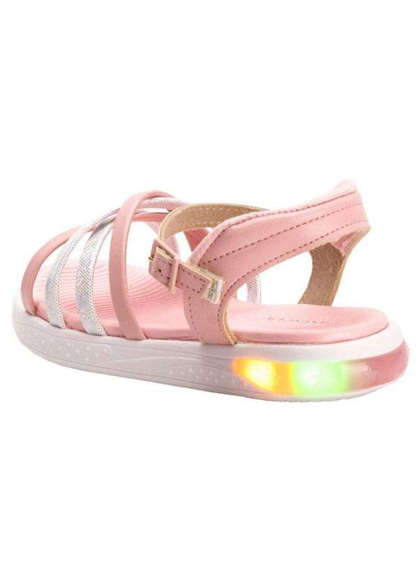 Molekinha - Sandália Infantil Led Baby Molekinha - 2730202 - Branco/Rosa 3