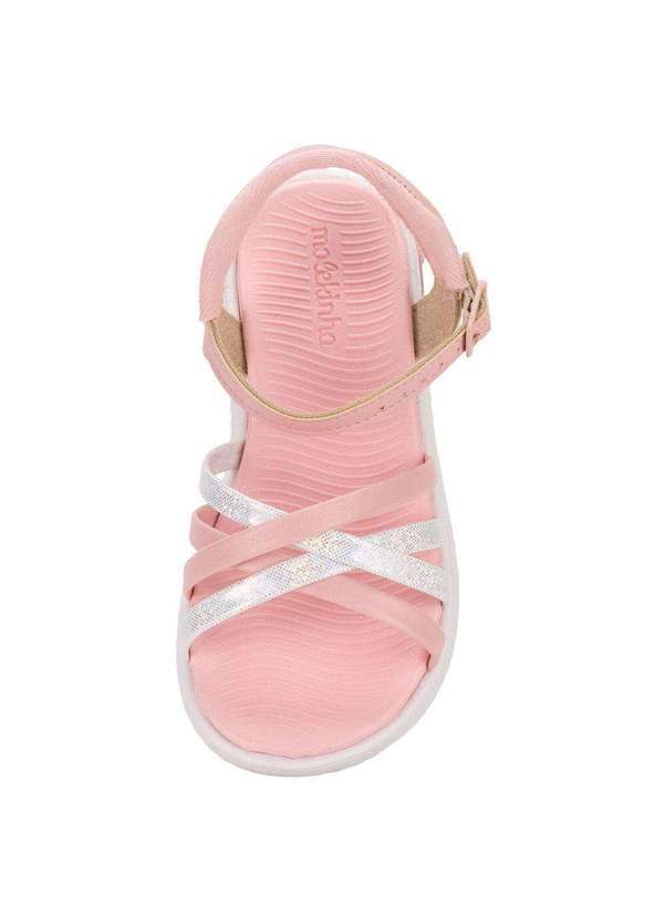 Molekinha - Sandália Infantil Led Baby Molekinha - 2730202 - Branco/Rosa 5