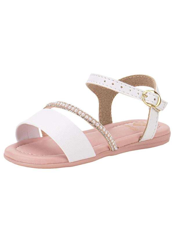 Molekinha - Sandália Infantil Molekinha 2114277 - Branco/Rosa