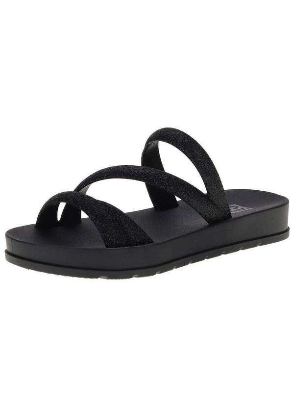 Zaxy - Sandália Infantil Slide Glitter Zaxy - 19008 - Preto