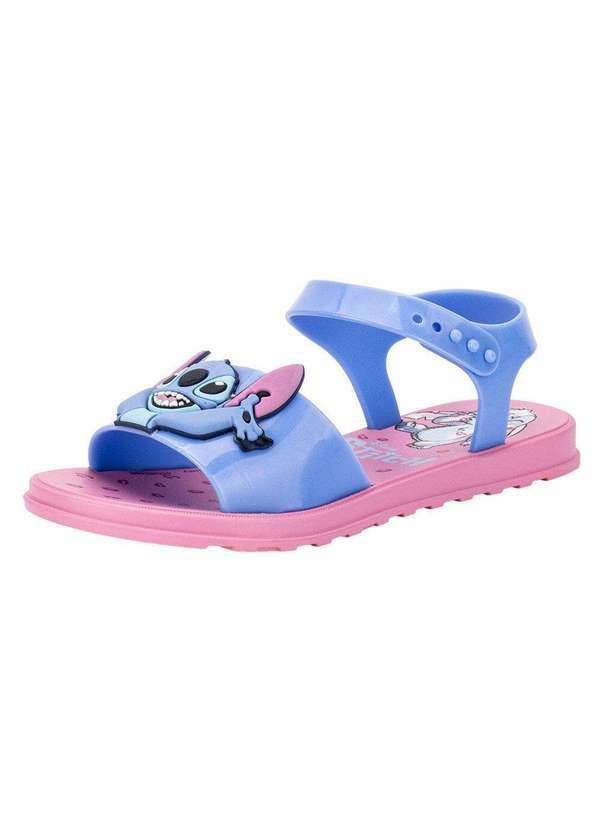 Grendene Kids - Sandália Infantil Stitch To Play Grendene Kids 23196 - Azul/Rosa 1