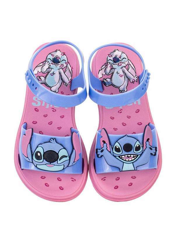 Grendene Kids - Sandália Infantil Stitch To Play Grendene Kids 23196 - Azul/Rosa 5